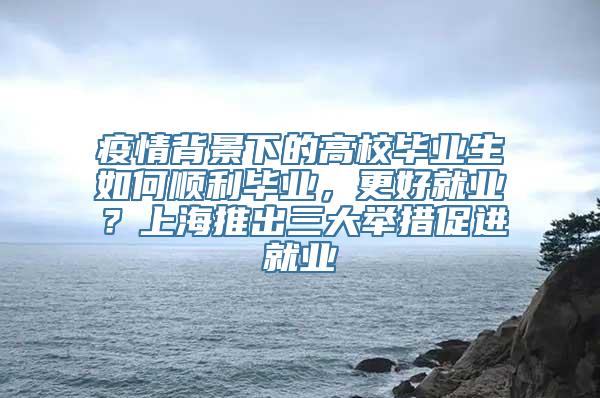 疫情背景下的高校毕业生如何顺利毕业，更好就业？上海推出三大举措促进就业