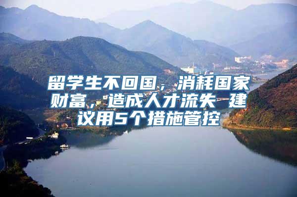 留学生不回国，消耗国家财富，造成人才流失 建议用5个措施管控