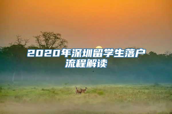 2020年深圳留学生落户流程解读