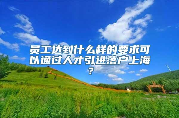 员工达到什么样的要求可以通过人才引进落户上海？