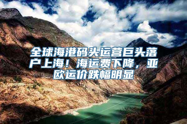 全球海港码头运营巨头落户上海！海运费下降，亚欧运价跌幅明显