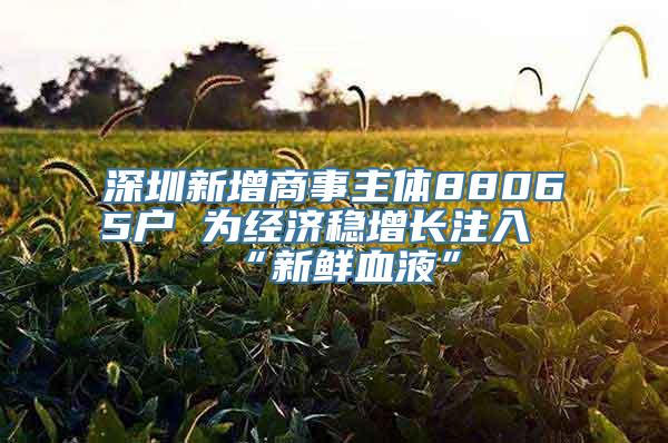 深圳新增商事主体88065户 为经济稳增长注入“新鲜血液”