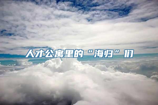 人才公寓里的“海归”们