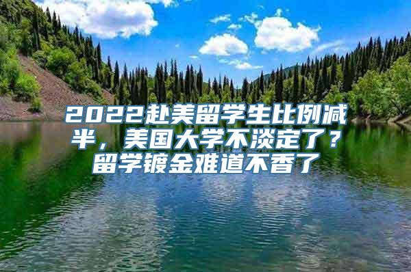 2022赴美留学生比例减半，美国大学不淡定了？留学镀金难道不香了