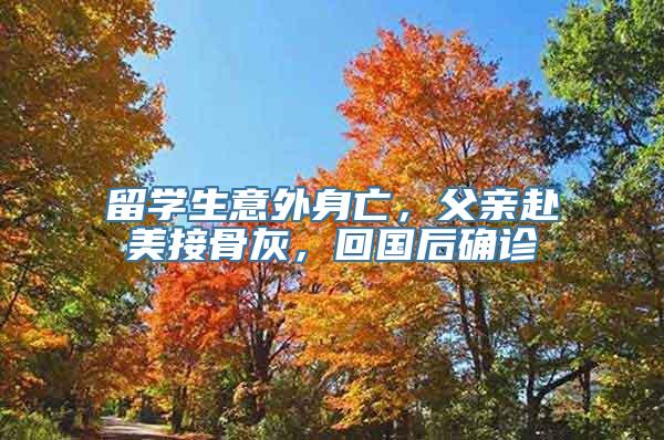 留学生意外身亡，父亲赴美接骨灰，回国后确诊
