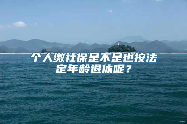 个人缴社保是不是也按法定年龄退休呢？