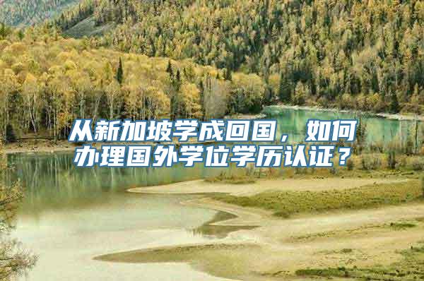 从新加坡学成回国，如何办理国外学位学历认证？