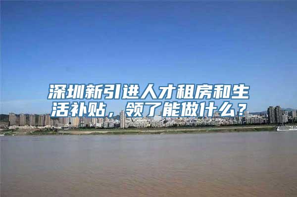 深圳新引进人才租房和生活补贴，领了能做什么？