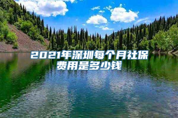 2021年深圳每个月社保费用是多少钱