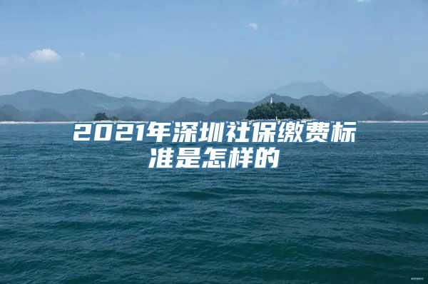 2021年深圳社保缴费标准是怎样的