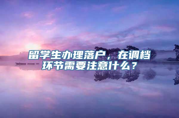 留学生办理落户，在调档环节需要注意什么？