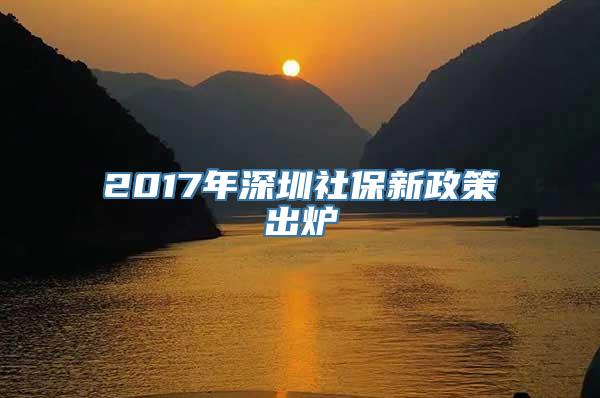 2017年深圳社保新政策出炉