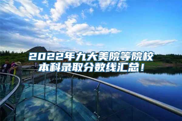 2022年九大美院等院校本科录取分数线汇总！