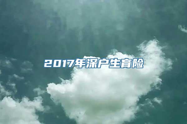 2017年深户生育险