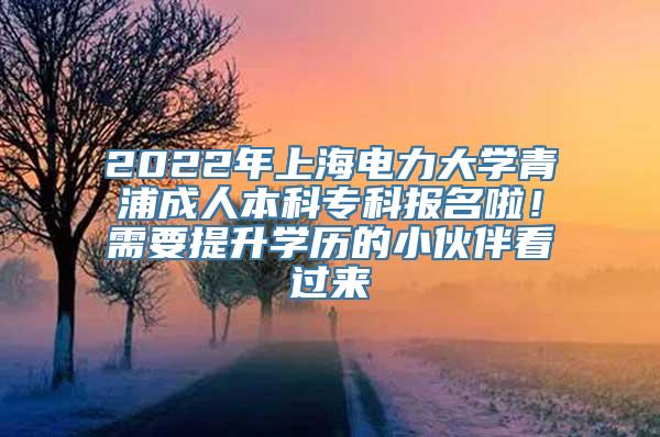2022年上海电力大学青浦成人本科专科报名啦！需要提升学历的小伙伴看过来