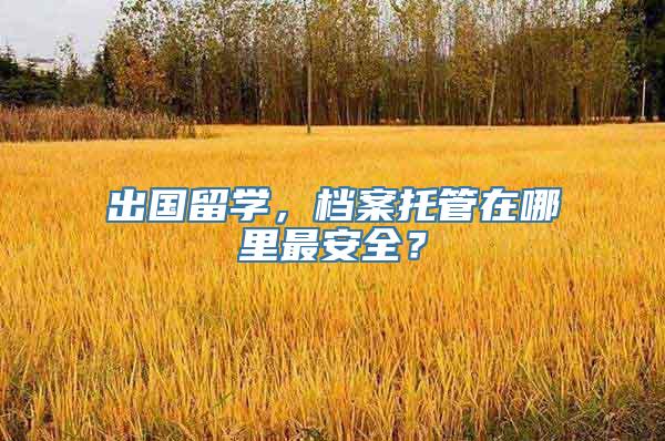 出国留学，档案托管在哪里最安全？