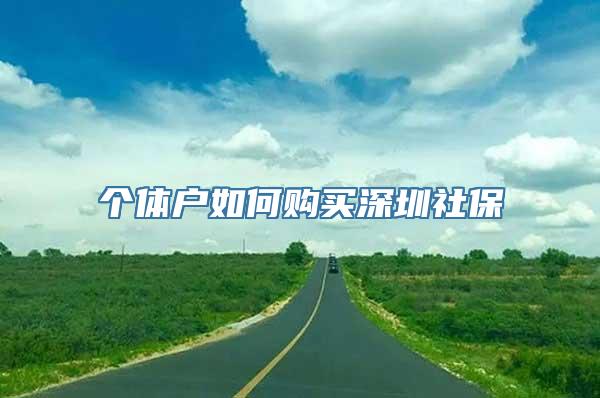 个体户如何购买深圳社保