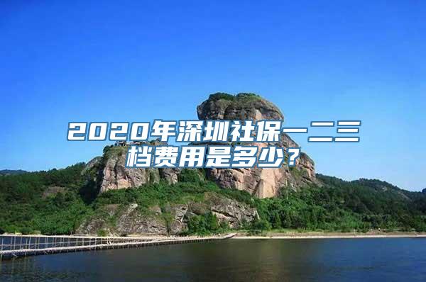 2020年深圳社保一二三档费用是多少？