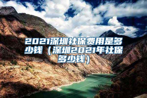 2021深圳社保费用是多少钱（深圳2021年社保多少钱）