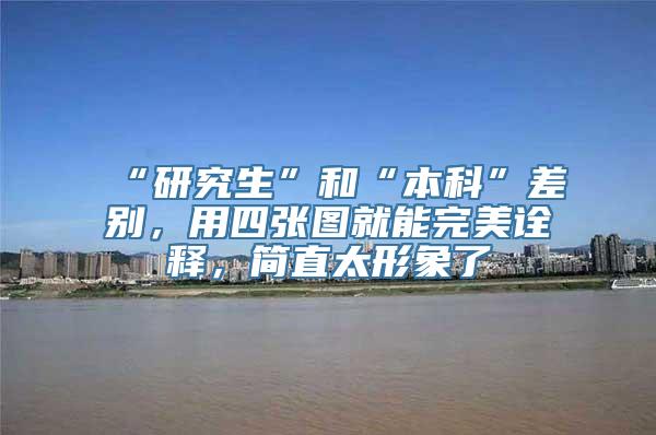 “研究生”和“本科”差别，用四张图就能完美诠释，简直太形象了