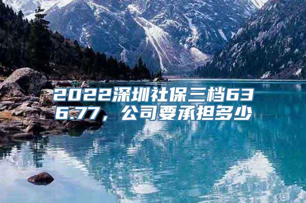 2022深圳社保三档636.77，公司要承担多少