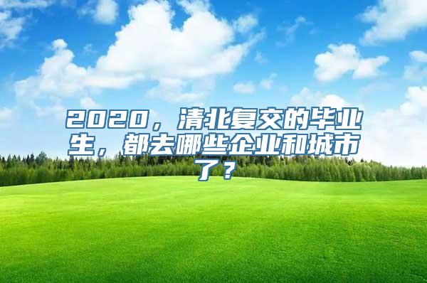 2020，清北复交的毕业生，都去哪些企业和城市了？