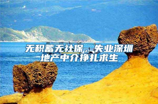 无积蓄无社保，失业深圳地产中介挣扎求生