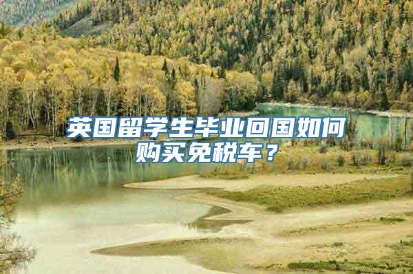 英国留学生毕业回国如何购买免税车？