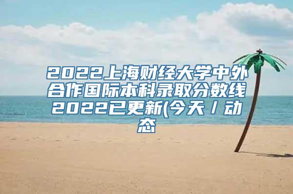 2022上海财经大学中外合作国际本科录取分数线2022已更新(今天／动态