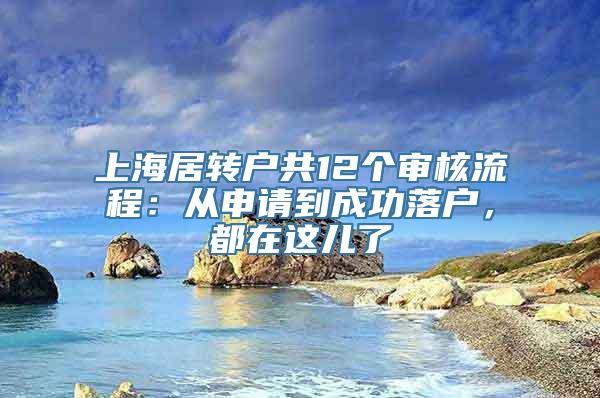 上海居转户共12个审核流程：从申请到成功落户，都在这儿了