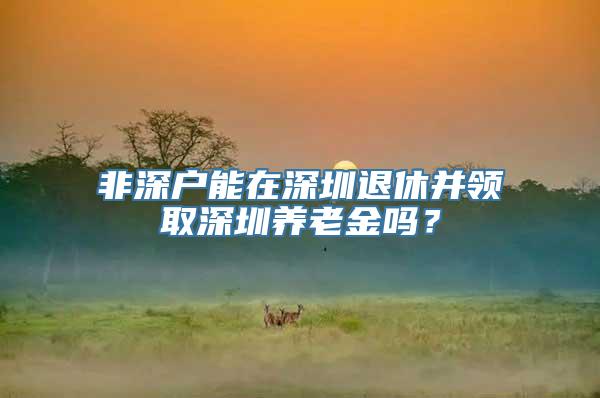 非深户能在深圳退休并领取深圳养老金吗？