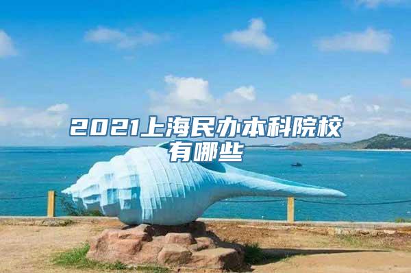 2021上海民办本科院校有哪些