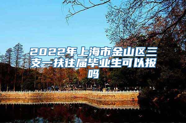 2022年上海市金山区三支一扶往届毕业生可以报吗
