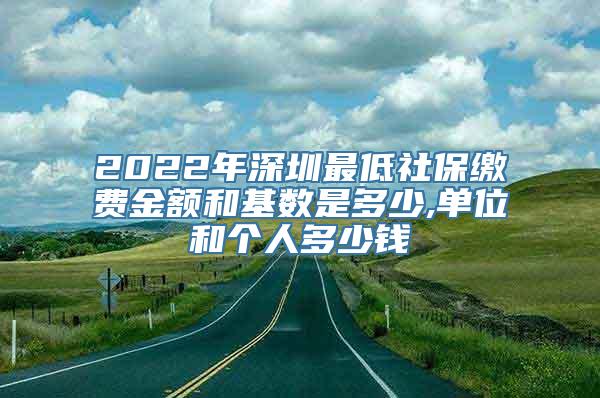 2022年深圳最低社保缴费金额和基数是多少,单位和个人多少钱