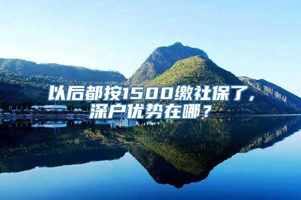 以后都按1500缴社保了,深户优势在哪？