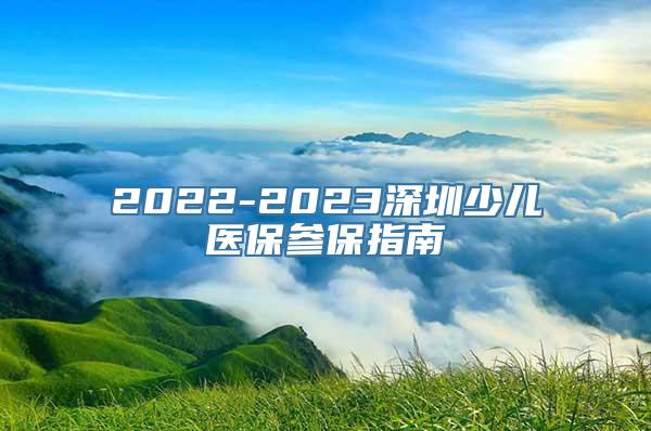 2022-2023深圳少儿医保参保指南