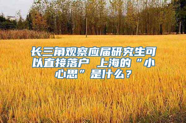 长三角观察应届研究生可以直接落户 上海的“小心思”是什么？