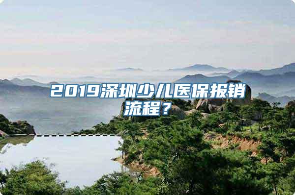 2019深圳少儿医保报销流程？