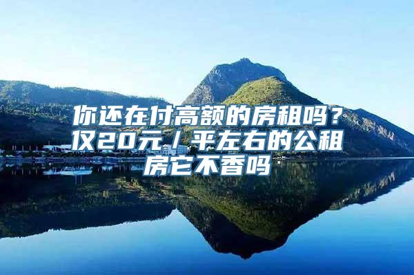 你还在付高额的房租吗？仅20元／平左右的公租房它不香吗