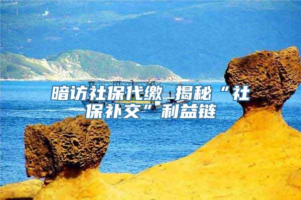 暗访社保代缴 揭秘“社保补交”利益链