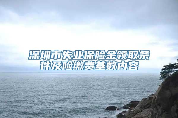 深圳市失业保险金领取条件及险缴费基数内容