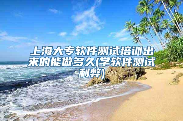 上海大专软件测试培训出来的能做多久(学软件测试利弊)