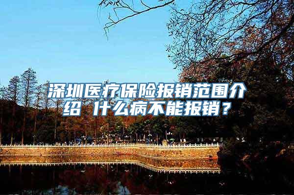 深圳医疗保险报销范围介绍 什么病不能报销？