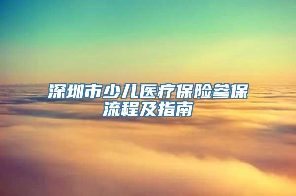 深圳市少儿医疗保险参保流程及指南