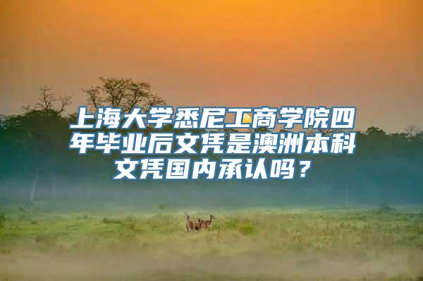 上海大学悉尼工商学院四年毕业后文凭是澳洲本科文凭国内承认吗？