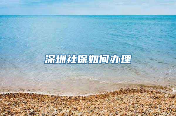 深圳社保如何办理