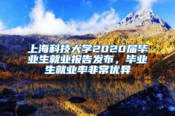 上海科技大学2020届毕业生就业报告发布，毕业生就业率非常优异