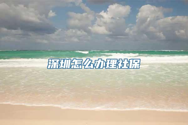 深圳怎么办理社保
