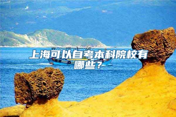 上海可以自考本科院校有哪些？