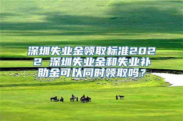 深圳失业金领取标准2022 深圳失业金和失业补助金可以同时领取吗？